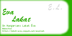 eva lakat business card